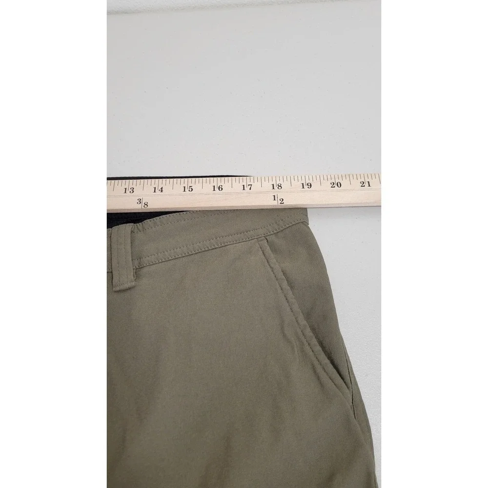 PrAna Men's Alameda Khaki Chino Shorts Size 38W 9 Inch Breathable UPF 50+ Travel